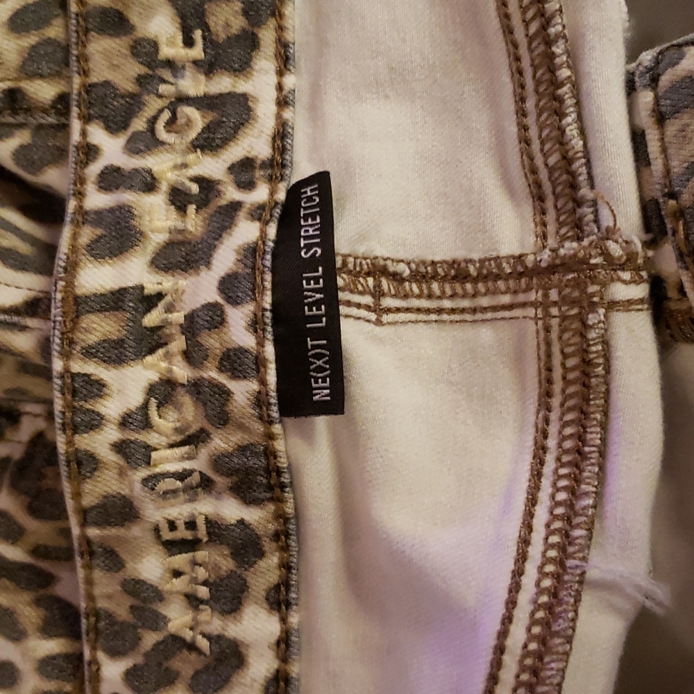 AMERICAN EAGLE Hi-Rise Stretch Jegging Leopard Print Skinny Women's Size 18 - Picture 5 of 13